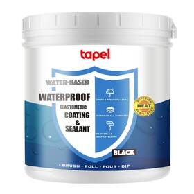 D8b2sxt1 Tapel Black Liquid Rubber Waterproof Coating - 3x Stronger Sealant For Foundation Pon