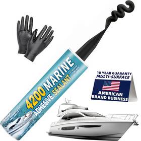 4200 Technology Co. Ltd 772060304038 Black Marine Adhesive Sealantt - Fast-cure High-bond Uv-resistant Under