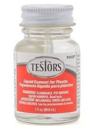 Testors 020066248598 Liquid Cement For Plastic 1 Oz Black