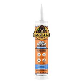 The Gorilla Glue Company 052427841711 100% Silicone Sealant Caulk Window And Door 10 Ounce Cartridge White