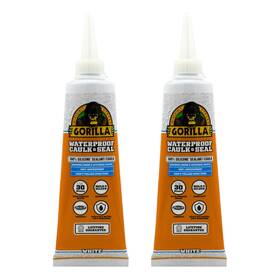 110178 The Gorilla Glue Company Waterproof Caulk And Seal 100% Silicone Sealant White 2.8oz Squeeze Tube