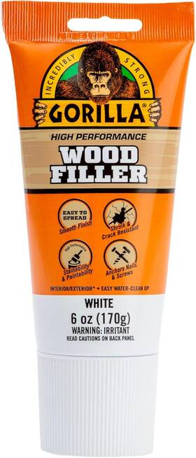 112124 The Gorilla Glue Company All Purpose Wood Filler 6oz Tube White Pack Of 1