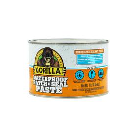 The Gorilla Glue Company 744759730480 Waterproof Patch And Seal Rubberized Sealant Paste White 1lb Can Pack O