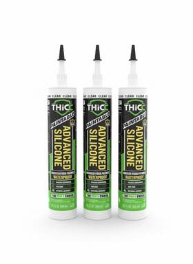 Thicc 810083101477 3 Pack Paintable Advanced Silicone Sealant Clear Waterproof 10.1 Fl Oz