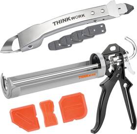 W6087 Thinkwork Caulk Gun Smooth Caulking Tool Kit Silver-3