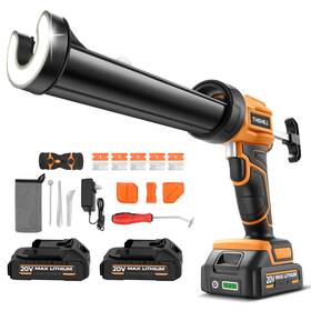 Te19-00010or-000-l-f2 This Hill 10oz /300ml Electric Caulking Gun 20v Battery Powered Orange Black
