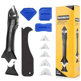 Tv-ct51b Toolvantage Caulk Remover Tool And Finishing Kit 5-in-1 Silicone Caulking Set Green