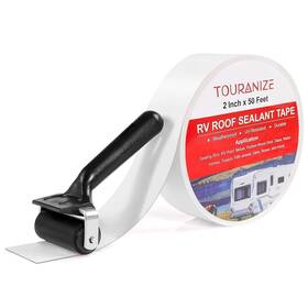 Tnst250 Touranize Rv Roof Tape With Rubber Roller 2 Inch X 50 Feet Sealant For White