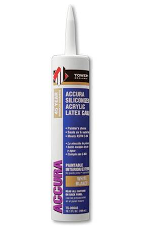 Tower Sealants Ts-00048 12-pack - Accura Siliconized Acrylic Latex Caulk White