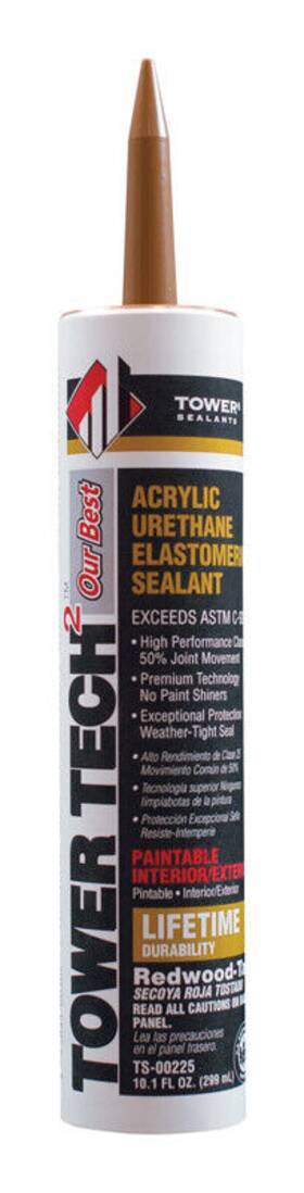 Ts-00225 Tower Sealants Tech 2 Redwood Tan Acrylic Urethane Sealant 10.1 Oz