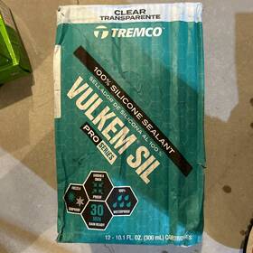 Tremco 020066035853 12 Packtremco Vulkem Sil 100% Silicone Sealant. Clear. 10.1 Oz Each