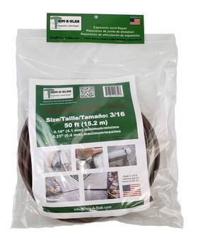 Trim-a-slab 856857003523 3/16 Inch X 50 Ft Concrete Expansion Joint Replacement/repair In W