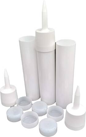 Tube A New 705353538018 Reusable Empty Caulk - Refillable Caulking Cartridge 10 Oz. 3 Pack Made