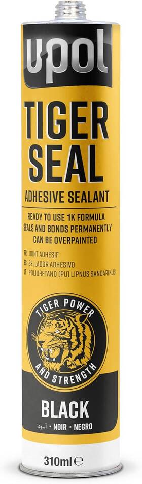 U-pol 445043142172 U-pol Products 0727 Black Tiger Seal Adhesive/sealant - 310ml Cartridge