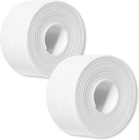 Uiocssc 445047136153 2 Pack Caulk Strip 1.5 Inch X 10.5ft Pvc Self Adhesive Tape Sealing Waterpro