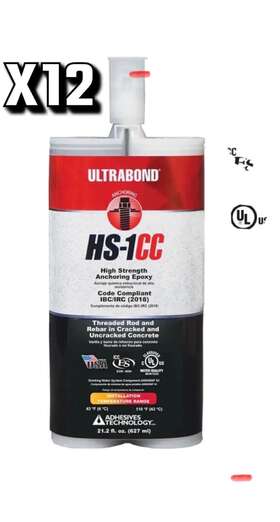 A22-hs1cc Ultrabond Structural Epoxy Anchor Adhesive 21.2 Fl Oz Case Of 12