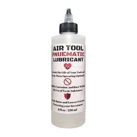 Air001 Unisport Translucent Clear 8oz Air Tool Pneumatic Lubricant - Ideal For
