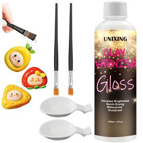 Cvarnish120 Unixing 120ml Clear Varnish Gloss Finish Sealant For Clay Pottery Ceramic Wood Paint