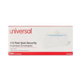 Unv36004  Peel Seal Strip #10 Security Business Envelope 100/box