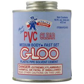 Utility 720559129150 16 Oz 1 Pint Pvc Cement With Dauber Medium-body Fast-set Clear