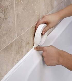 Uxc55x14-3 Uxcell Waterproof Caulk Tape For Kitchen/bathroom/tub/tile Seam 3 Pc 5.5ft X 1.4 Inch