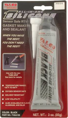 71135 Valco Cincinnati Sealant All-in-one Black Silicone 3 Oz Tube Each