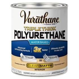 316162 Varathane 1 Quart Matte Triple Thick Polyurethane 2-pack