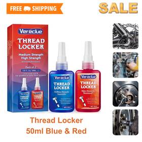 Vereclue 790920120253 Thread Locker 50ml Blue &red Medium &strong Strength For Bolts Nuts Fasteners