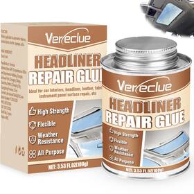 Dpxbjv1 Vereclue Headliner Repair Glue 100ml Flexible Car Roof Liner Adhesive Clear Upholste