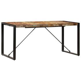 247418 Vidaxl Dining Table Unique Due To Reclaimed Wood Multicoloured