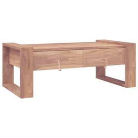 287892 Vidaxl Coffee Table Teak Solid Wood 43.3 X 23.6 15.7 In