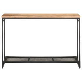 320249 Vidaxl Console Table Natural Wood And Black Solid Acacia Iron