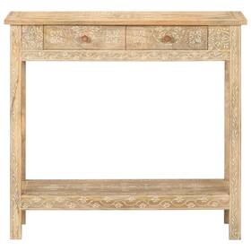 320379 Vidaxl Console Table Natural Wood Solid Mango 31.5 X 13.8 29.1 In