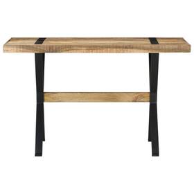 321604 Vidaxl Dining Table Rough Mango Wood 47.2 X 23.6 29.9 In Heavy Duty