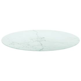 322250 Vidaxl Table Top White Tempered Glass 31.5 In Diameter Durable