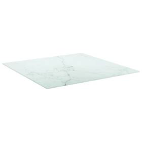322256 Vidaxl Table Top White Tempered Glass 27.6 X In Pattern