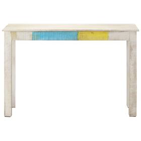 323556 Vidaxl Console Table White Mango Wood Sturdy Rectangular