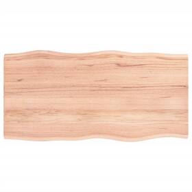 363938 Vidaxl Table Top Light Brown Solid Oak Wood 31.5 X 15.7 In Durable