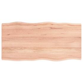 363950 Vidaxl Table Top Light Brown Solid Oak Wood 39.4 X 19.7 0.8 In