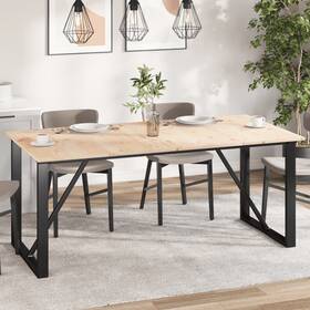847421 Vidaxl Table Top Set Of 4 Natural Wood Solid Pine