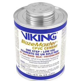V5097q Viking Plastics Blazemaster Cpvc Glue One-step Solvent Cement 1 Pint Fs5