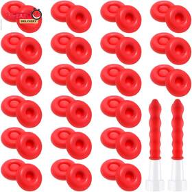 Villcase 313098280286 Caulk Cap Saving Saver Open For Sealing And Preserving Red 50 Pieces