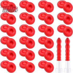 40q04r919et081ndg7 Villcase Caulk Cap Saving Saver Open For Sealing And Preserving Red 50 Pieces