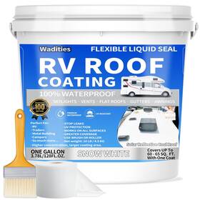 Wadities 973129252039 Rv Roof Coating White Waterproof Solar Reflective Sealant Flexible