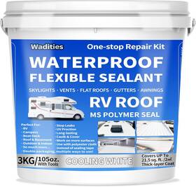 Rvms105 Wadities Rv Roof Waterproof Flexible Sealant 105oz White Solar Reflective