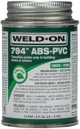 Weld-on 012181133699 13369 794 Abs-pvc Medium-bodied High-strength Transition Solvent Ceme
