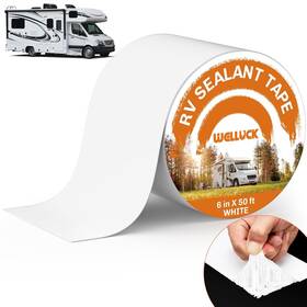 Welluck 705354010803 Rv Roof Sealant Tape Camper Roofing Repair 6 Inch X 50 White
