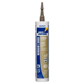W31103510 White Lightning 023275009813 Silicone Ultra Window And Door Sealant Bronze 10 Fl. Oz