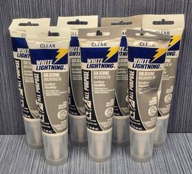 W11121005 White Lightning Lot Of 7 X Silicone Rubber All Purpose Sealant Clear