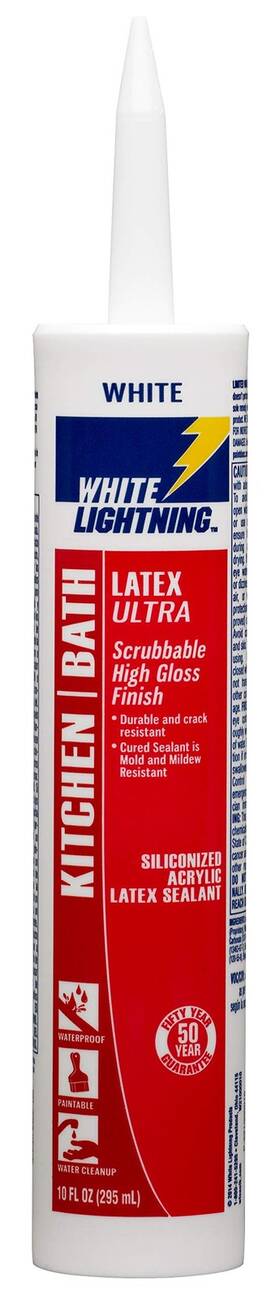 Wl0000100 White Lightning Kitchen And Bath Latex Premium High Gloss Sealant 10 Oz Multicolor